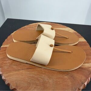 Sseko Designs Knotted T-Strap thong Sandals sz 9